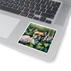 French Bulldog Watercolor Garden Peek Kiss-Cut Stickers | Premium Dog Prints | Tritan