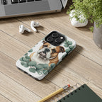 English Bulldog Watercolor Botanical Wreath Phone Case | Premium Dog Prints | Tritan — view 11 of 28