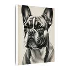 French Bulldog Charcoal Art Print, Dog Portrait Canvas Wall Art, Frenchie Lover Gift, Pet Decor, Stretched Canvas, Ready to Hang