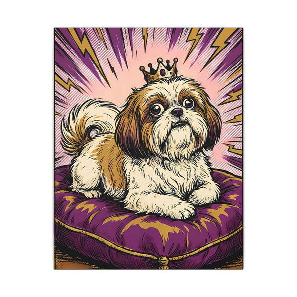 Shih Tzu Comic Book Canvas Art - Dynamic Pop Art Dog Print for Retro Wall Decor