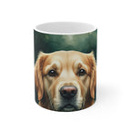 Golden Retriever Watercolor Garden Peek Ceramic Mug 11oz | Dog Lover Gift