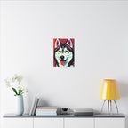 Pop Art Husky Canvas — Bold Dog Wall Art