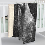 Great Dane Charcoal Throw Blanket | Premium Dog Art | Tritan