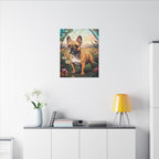 French Bulldog Stained Glass Canvas Wall Art Print | Dog Lover Gift | Frenchie Decor