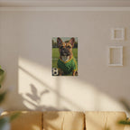 French Bulldog Oil Painting Soccer Portrait Canvas Wall Art Decor Gift for Dog Lovers