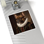 French Bulldog Renaissance Royal Portrait Sticker, Dog Portrait Vinyl Decal, Kiss-Cut Sticker, French Bulldog Lover Gift