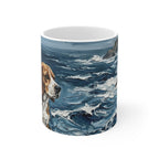 Beagle Coastal Cliffside Gift Set — Mug + Coaster + Sticker | Tritan