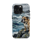 English Bulldog Acrylic Gallery Print Coastal Cliffside Phone Case | Premium Dog Prints | Tritan — view 6 of 28