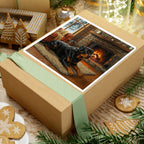 Acrylic Rottweiler - Winter Hearth | Kiss-Cut Stickers