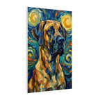 Great Dane Post-Impressionist Oil Painting Stretched Canvas Wall Art | Dog Lover Gift | Giant Breed Decor