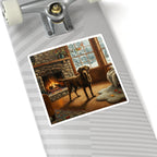 Acrylic Labrador Retriever - Winter Hearth | Kiss-Cut Stickers