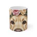 Labrador Retriever Watercolor Floral Crown Coffee Mug | Premium Dog Prints | Tritan — primary view