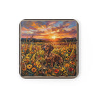 Dachshund Acrylic Gallery Print Sunset Prairie Drink Coaster | Premium Dog Prints | Tritan — secondary view