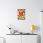 Shiba Inu Comic Book Canvas - Dynamic Pop Art with Halftone Dots, Bold Lines, and Retro Action Dog Wall Decor