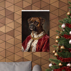 Boxer Kings & Queens Royal Portrait Matte Poster, Regal Dog Art Print, Boxer Lover Gift, Wall Art