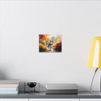 Siberian Husky Acrylic Painting Stretched Canvas Print | Dog Wall Art | Pet Lover Gift | Modern Home Decor for Dog Lovers