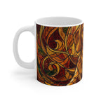 Dachshund Stained Glass Warm Jewel Ceramic Mug 11oz | Dog Lover Gift