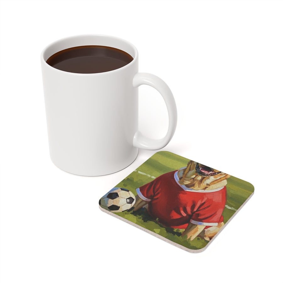 Labrador Retriever Oil Painting Soccer Portrait Coaster | Lab Dog Lover Gift | Pet Art Decor | Funny Dog Coasters