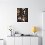 Boxer Medieval Knight Portrait Canvas Wall Art, Regal Dog Painting, Boxer Lover Gift, Stretched Canvas