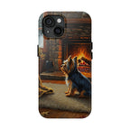 Acrylic Yorkshire Terrier - Winter Hearth | Tough Phone Case