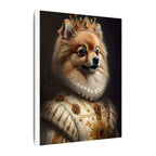 Pomeranian Kings & Queens Royal Portrait Canvas Wall Art, Regal Dog Painting, Pomeranian Lover Gift, Stretched Canvas