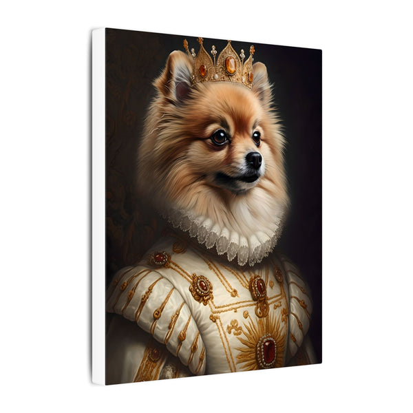 Pomeranian Kings & Queens Royal Portrait Canvas Wall Art, Regal Dog Painting, Pomeranian Lover Gift, Stretched Canvas