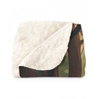 Australian Shepherd Low Poly Forest Sherpa Fleece Blanket | Dog Lover Gift