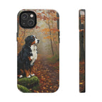 Acrylic Bernese Mountain Dog - Autumn Woods | Tough Phone Case