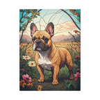 French Bulldog Stained Glass Canvas Wall Art Print | Dog Lover Gift | Frenchie Decor