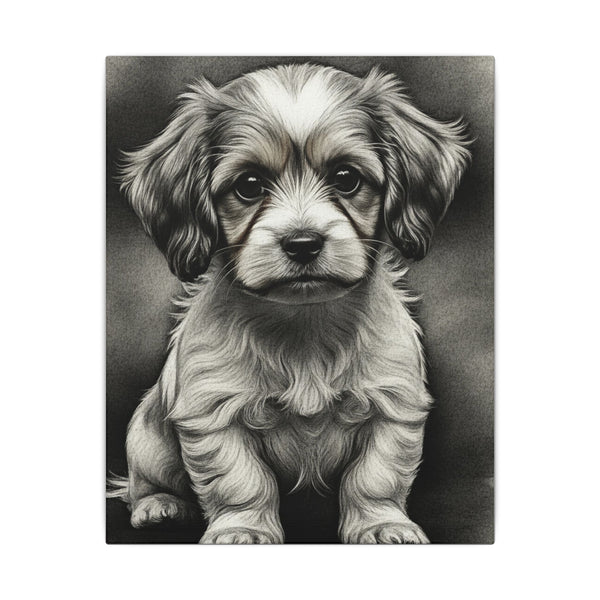 Havanese Charcoal Portrait Canvas Wall Art | Dog Lover Gift | Pet Art Print | Unique Home Decor for Dog Owners