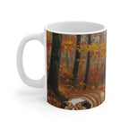 Acrylic English Bulldog - Autumn Woods | Ceramic Mug 11oz