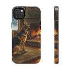 Acrylic Gallery Print German Shepherd - Winter Hearth | Tough Phone Case — view 4 of 28