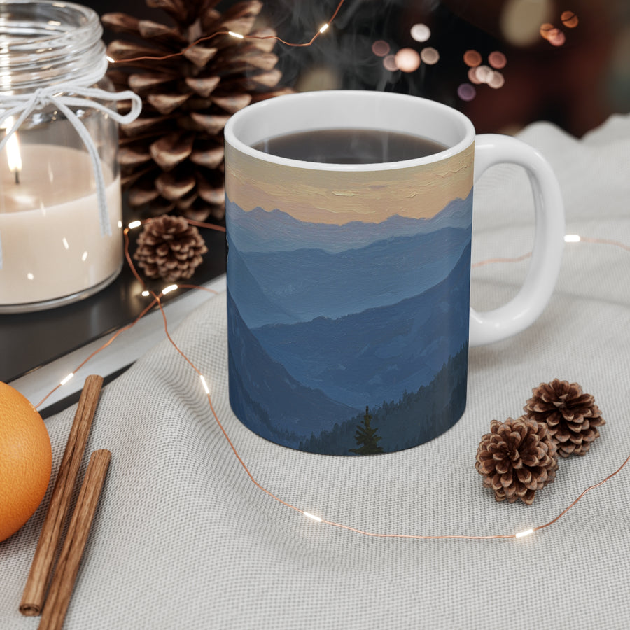 Acrylic Bernese Mountain Dog - Mountain Overlook | Ceramic Mug 11oz