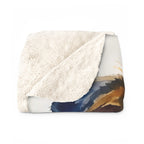 Australian Shepherd Watercolor Meadow Golden Throw Blanket | Premium Dog Art | Tritan