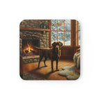 Acrylic Labrador Retriever - Winter Hearth | Cork Back Coaster