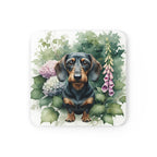 Dachshund Watercolor Garden Peek Drink Coaster | Premium Dog Prints | Tritan — secondary view
