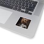 Yorkshire Terrier Medieval Knight Portrait Sticker, Dog Portrait Vinyl Decal, Kiss-Cut Sticker, Yorkshire Terrier Lover Gift