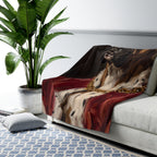 Boxer Kings & Queens Royal Portrait Regal Throw Blanket | Premium Dog Art | Tritan