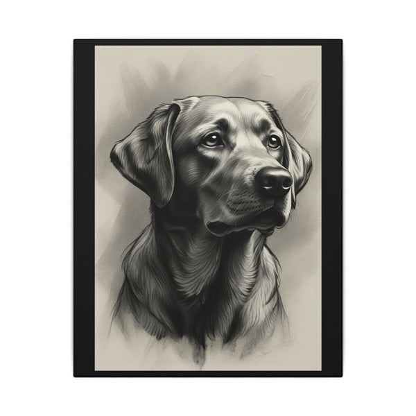 Labrador Retriever Charcoal Portrait Canvas Print | Dog Lover Gift | Pet Wall Art | Lab Decor