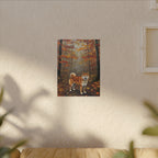 Shiba Inu Acrylic Painting Canvas Wall Art | Autumn Woods Dog Decor | Cute Shiba Gift for Dog Lovers | Pet Portrait Print