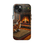 Acrylic Corgi - Winter Hearth | Tough Phone Case