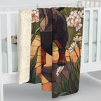 Dachshund Low Poly Prairie Sherpa Fleece Blanket | Dog Lover Gift
