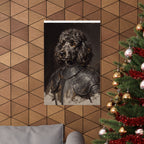 Poodle Medieval Knight Portrait Matte Poster, Regal Dog Art Print, Poodle Lover Gift, Wall Art