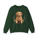 Golden Retriever Christmas Wreath Crewneck Sweatshirt — primary view
