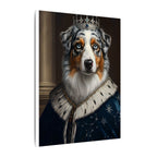 Australian Shepherd Renaissance Royal Portrait Canvas Wall Art, Regal Dog Painting, Australian Shepherd Lover Gift, Stretched Canvas