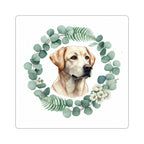 Labrador Retriever Watercolor Botanical Wreath Kiss-Cut Stickers | Premium Dog Prints | Tritan — primary view