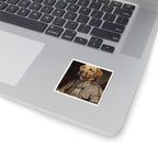 Labrador Retriever Medieval Knight Portrait Sticker, Dog Portrait Vinyl Decal, Kiss-Cut Sticker, Labrador Retriever Lover Gift