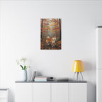 Shiba Inu Acrylic Painting Canvas Wall Art | Autumn Woods Dog Decor | Cute Shiba Gift for Dog Lovers | Pet Portrait Print