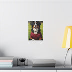 Bernese Mountain Dog Oil Painting Soccer Portrait Canvas Art | Berner Dog Gift | Pet Loss Memorial Wall Art Decor