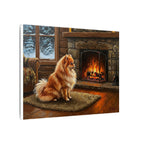 Pomeranian Wall Art Canvas, Acrylic Dog Painting Print, Pom Mom Gift, Pet Lover Home Decor, Stretched Canvas Dog Portrait